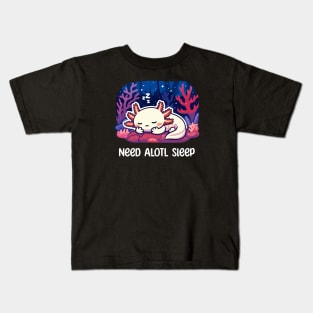 Cute Axolotl Sleeping Kids T-Shirt